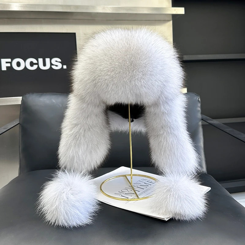 Women'S Imitation Fox Fur Hat  – Trapper Hat Ear Flap recenzja i cena