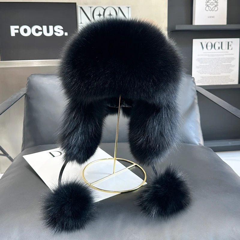 Women'S Imitation Fox Fur Hat  – Trapper Hat Ear Flap recenzja i cena