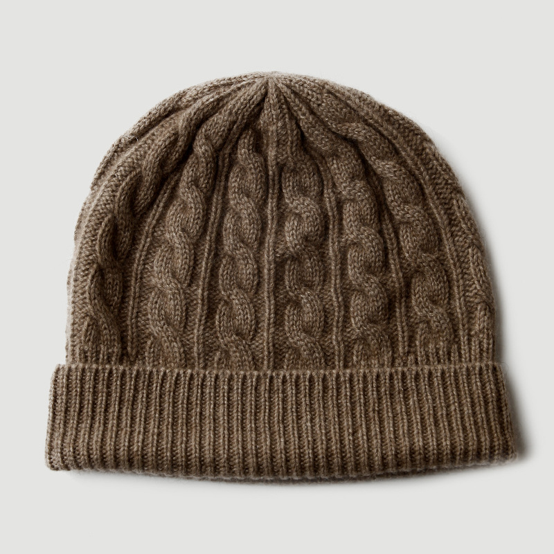 100% Pure Cashmere Knit Beanie – Beanie Cuffed Knit recenzja i cena