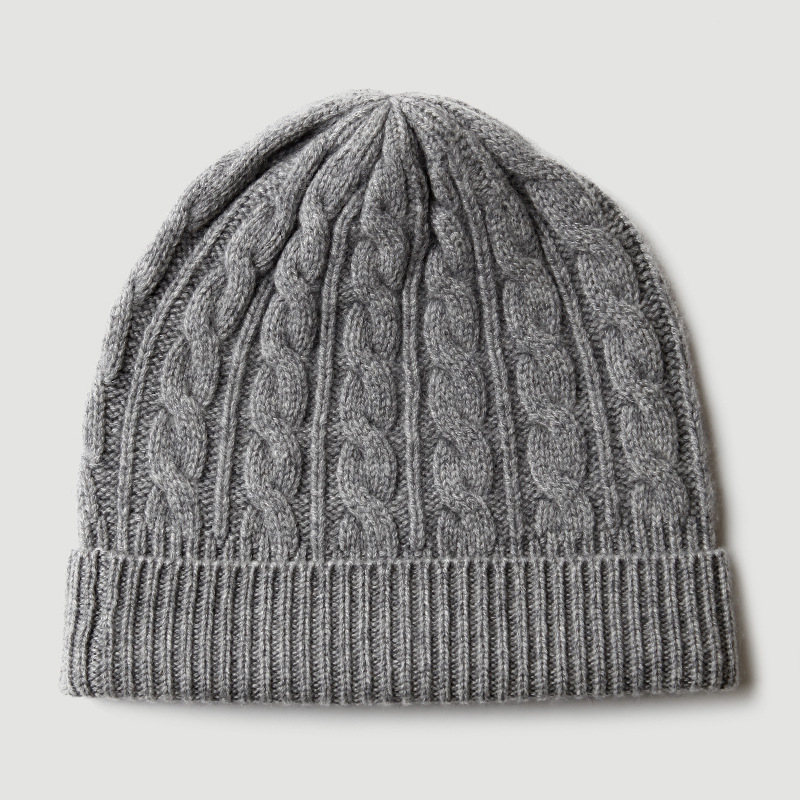 100% Pure Cashmere Knit Beanie – Beanie Cuffed Knit recenzja i cena