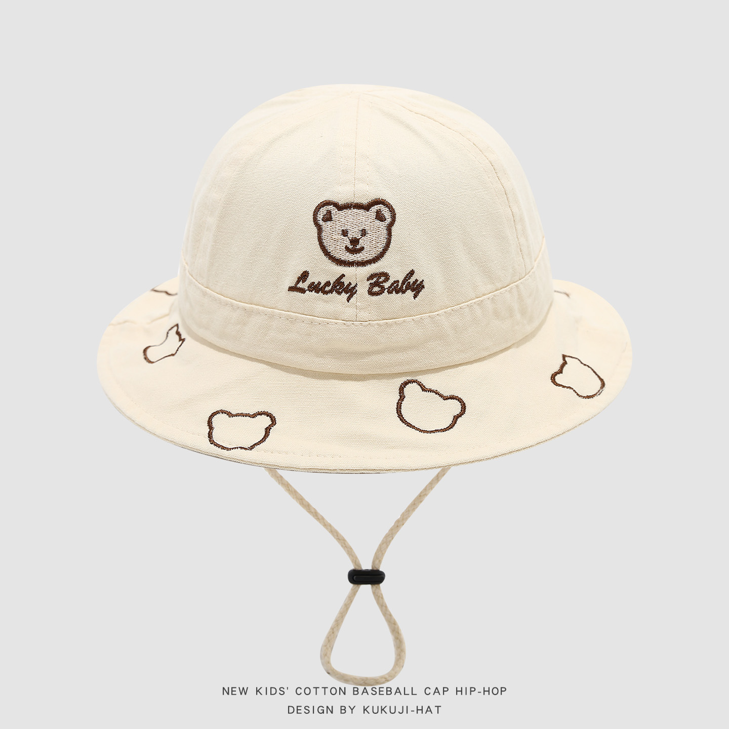 2026 Cute Cartoon Bear Baby Bu – Bucket Hat Cotton recenzja i cena