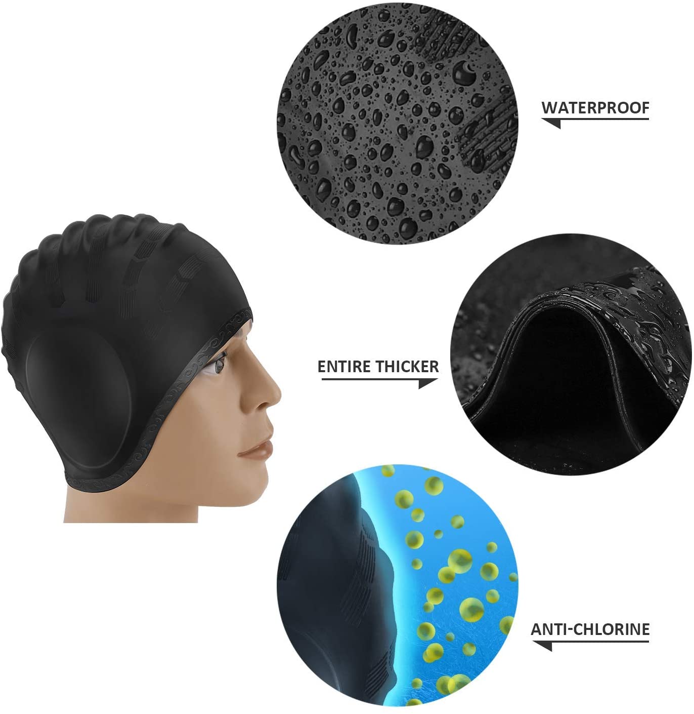 Adults Swimming Caps Men Women – Swim Hat Silicone recenzja i cena