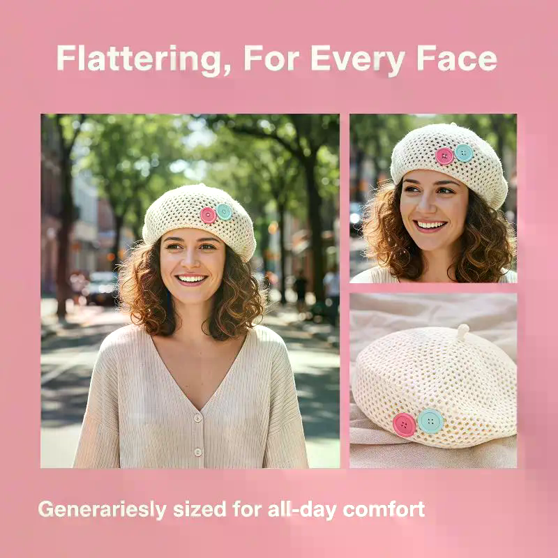 Japanese Style Straw Beret for – Beret French Wool recenzja i cena