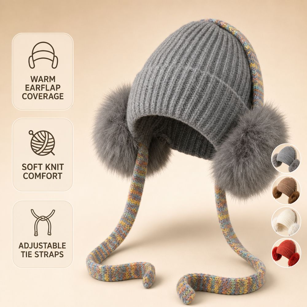 Daily Knit Ear Flap Beanie Fle – Beanie Cuffed Knit recenzja i cena