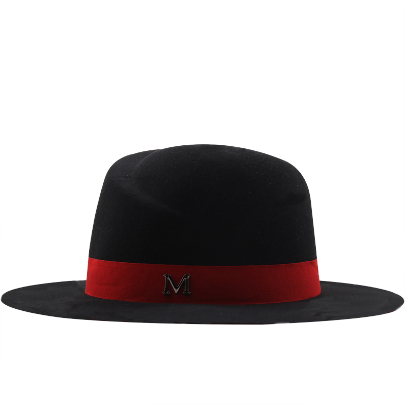 New Outer Black Inner red Wool – Fedora Hat Wool recenzja i cena