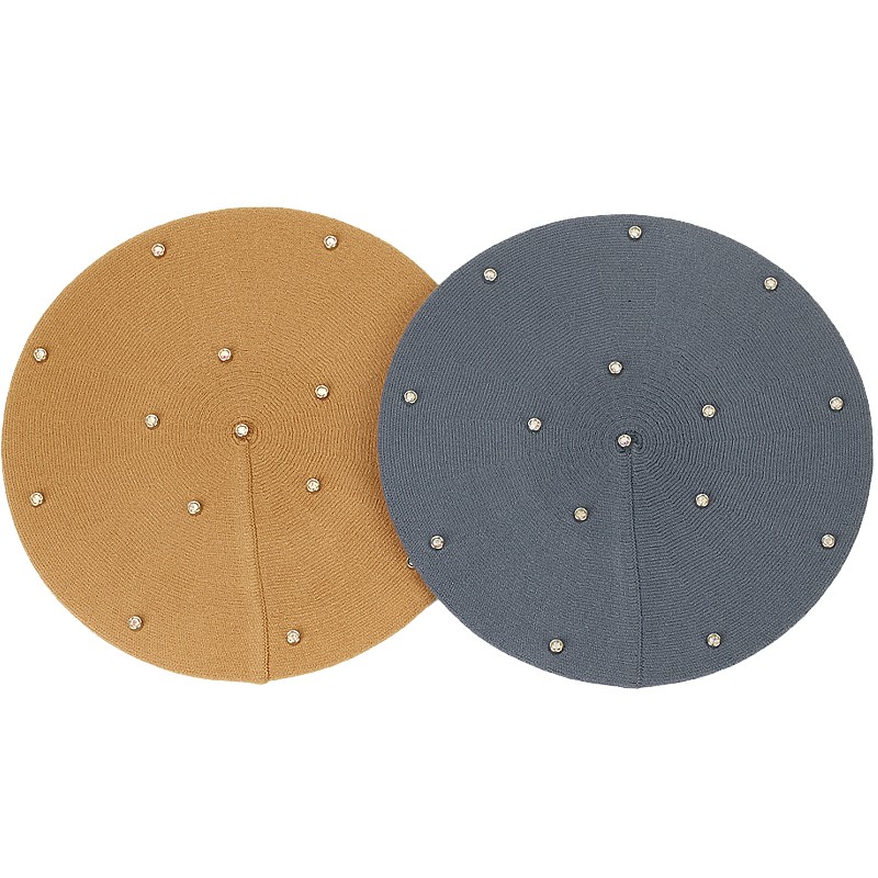 Women's Colour Rhinestones Ber – Beret French Wool recenzja i cena