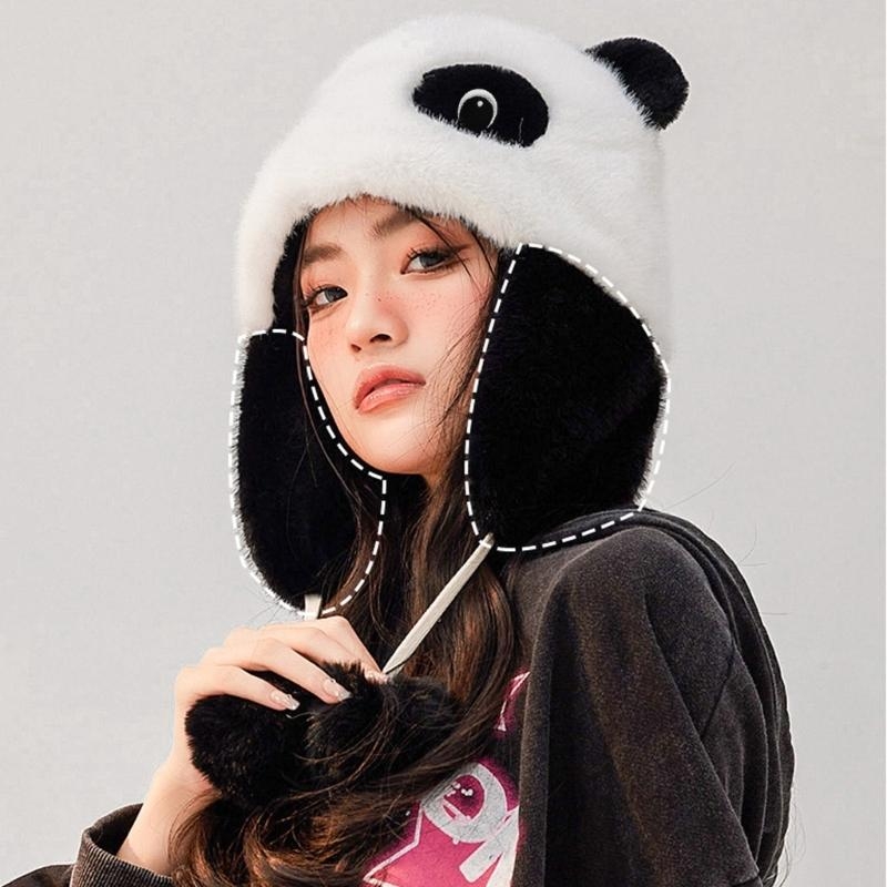 Panda Ear Hat Panda Earflap Ha – Trapper Hat Ear Flap recenzja i cena