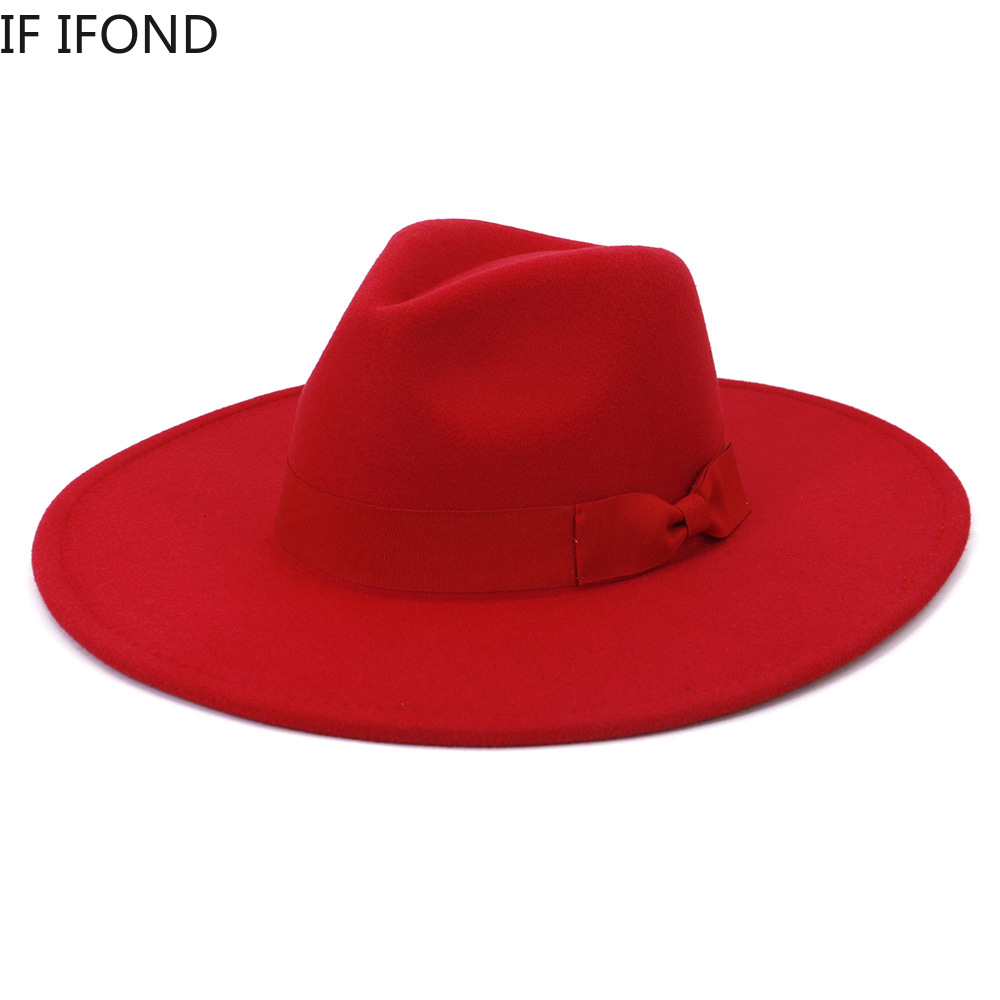 Big Wide Brim Women Hats 2021  – Fedora Hat Wool recenzja i cena