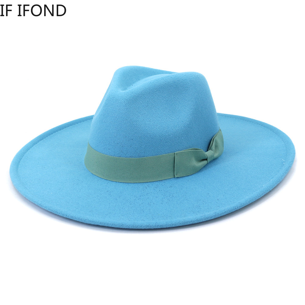 Big Wide Brim Women Hats 2021  – Fedora Hat Wool recenzja i cena