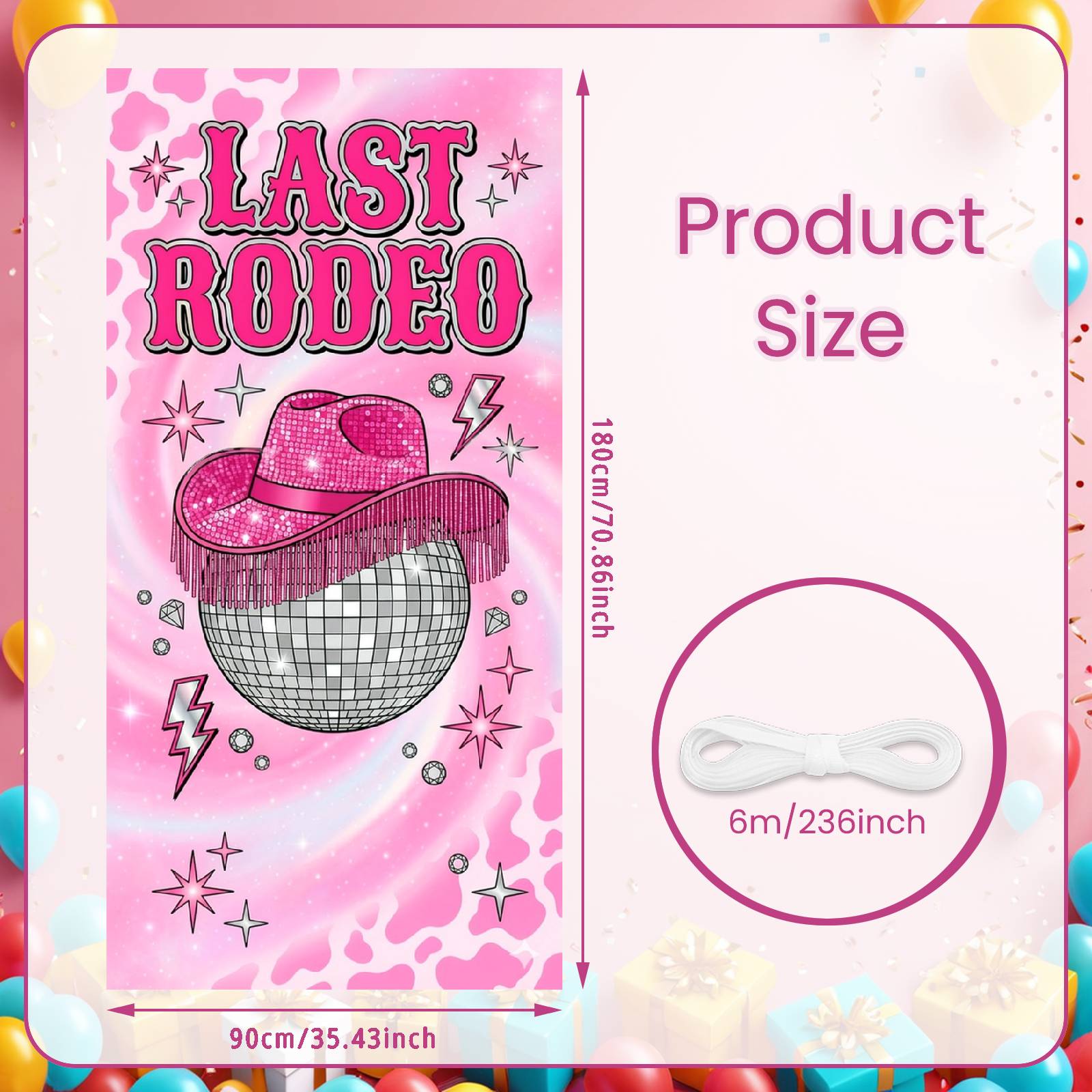 Pink Last Rodeo Backdrop Disco – Cowboy Hat Straw recenzja i cena