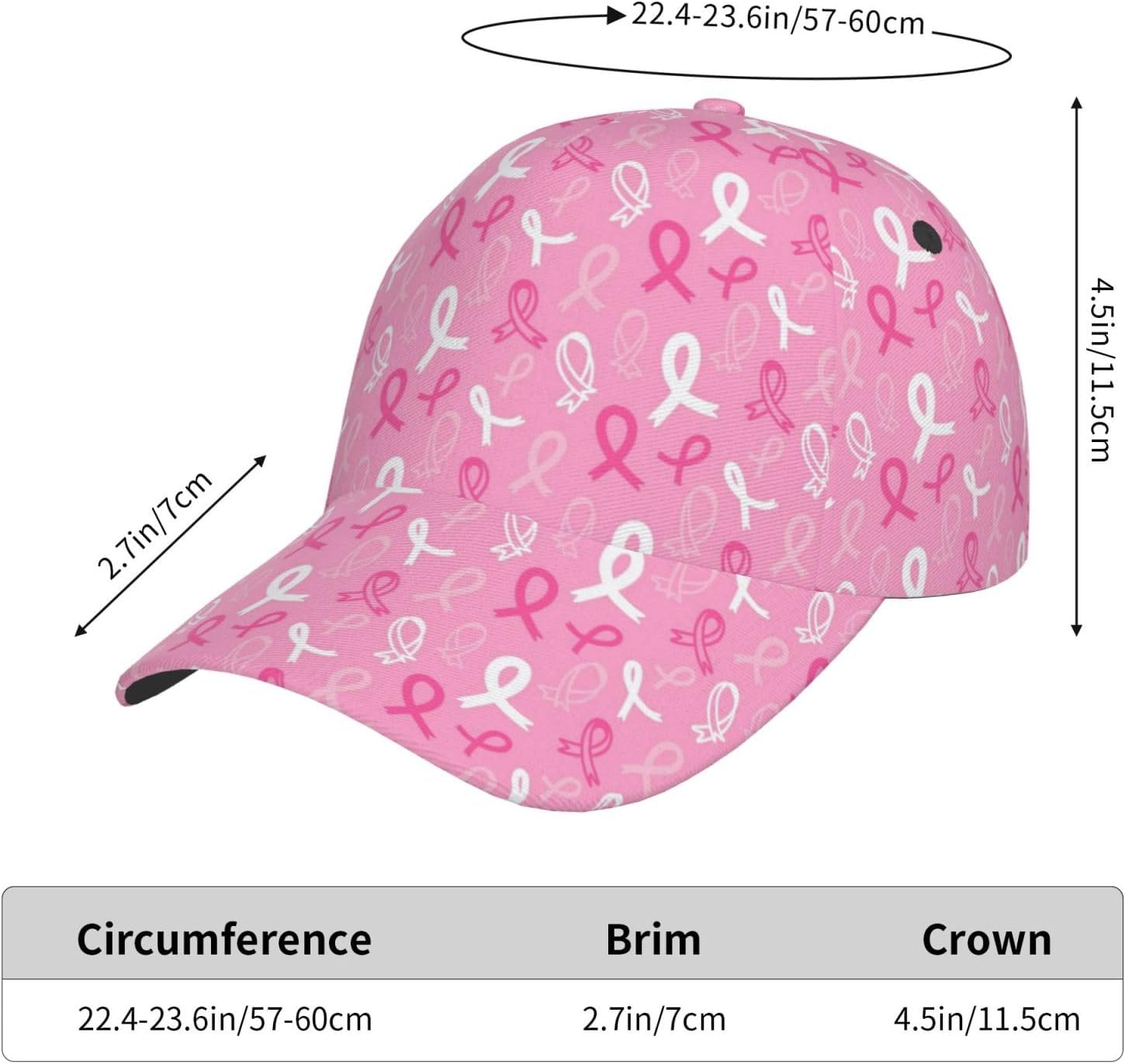 Pink and White Ribbon Bow Prin – Golf Cap Dad recenzja i cena