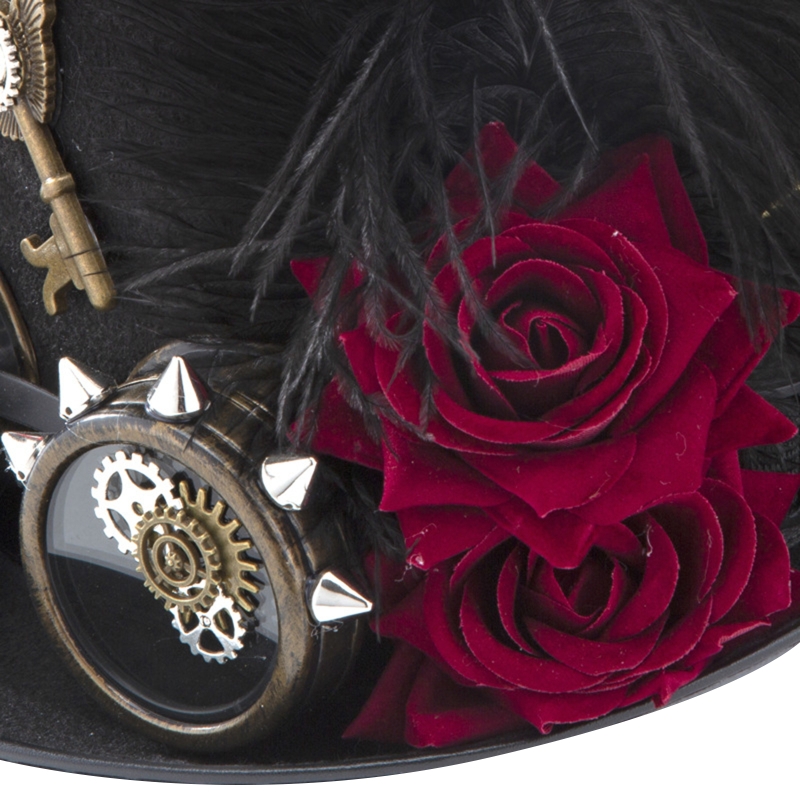 Y166 Vintage Steampunk Hat Top – Fedora Hat Wool recenzja i cena