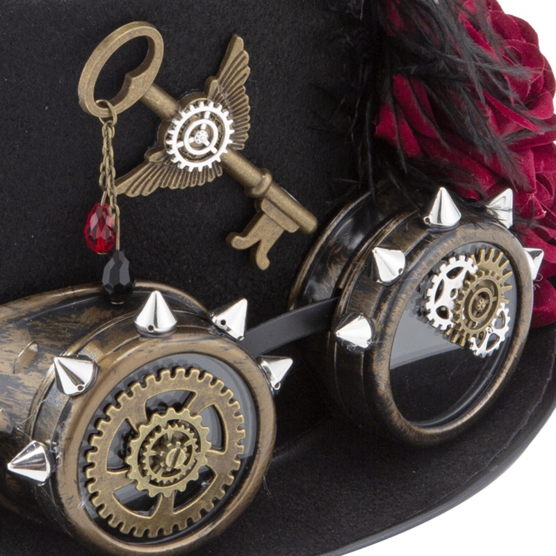 Y166 Vintage Steampunk Hat Top – Fedora Hat Wool recenzja i cena