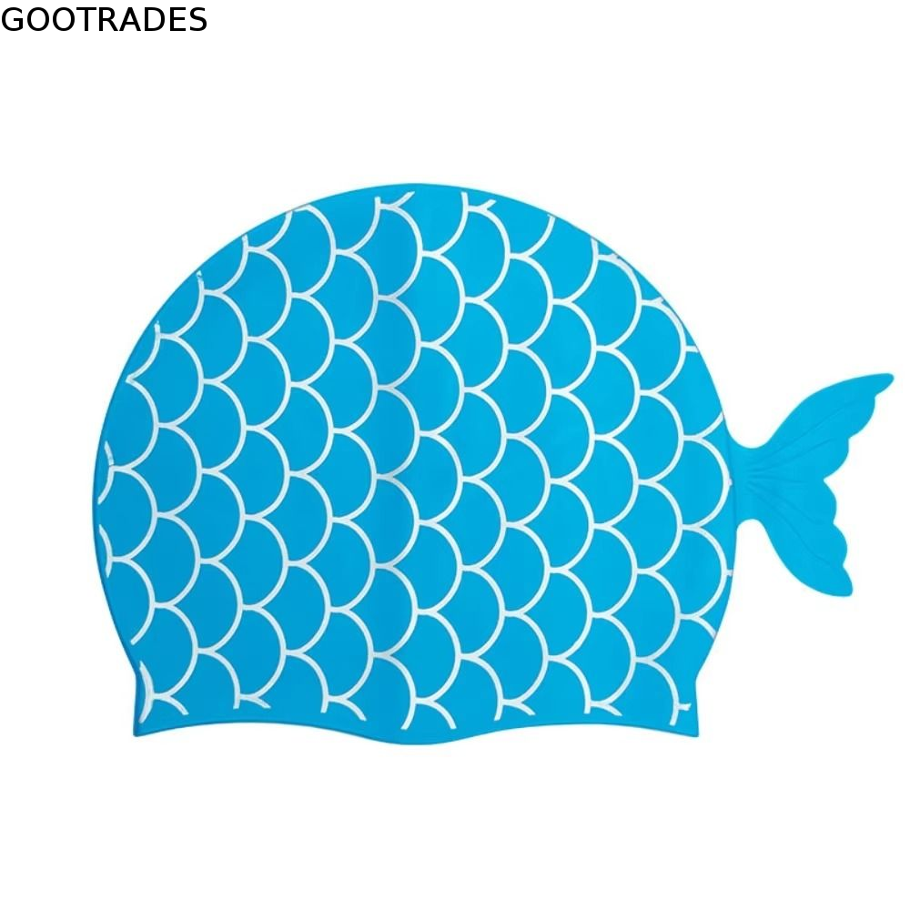 Cute Fish Children Swim Cap Ca – Swim Hat Silicone recenzja i cena