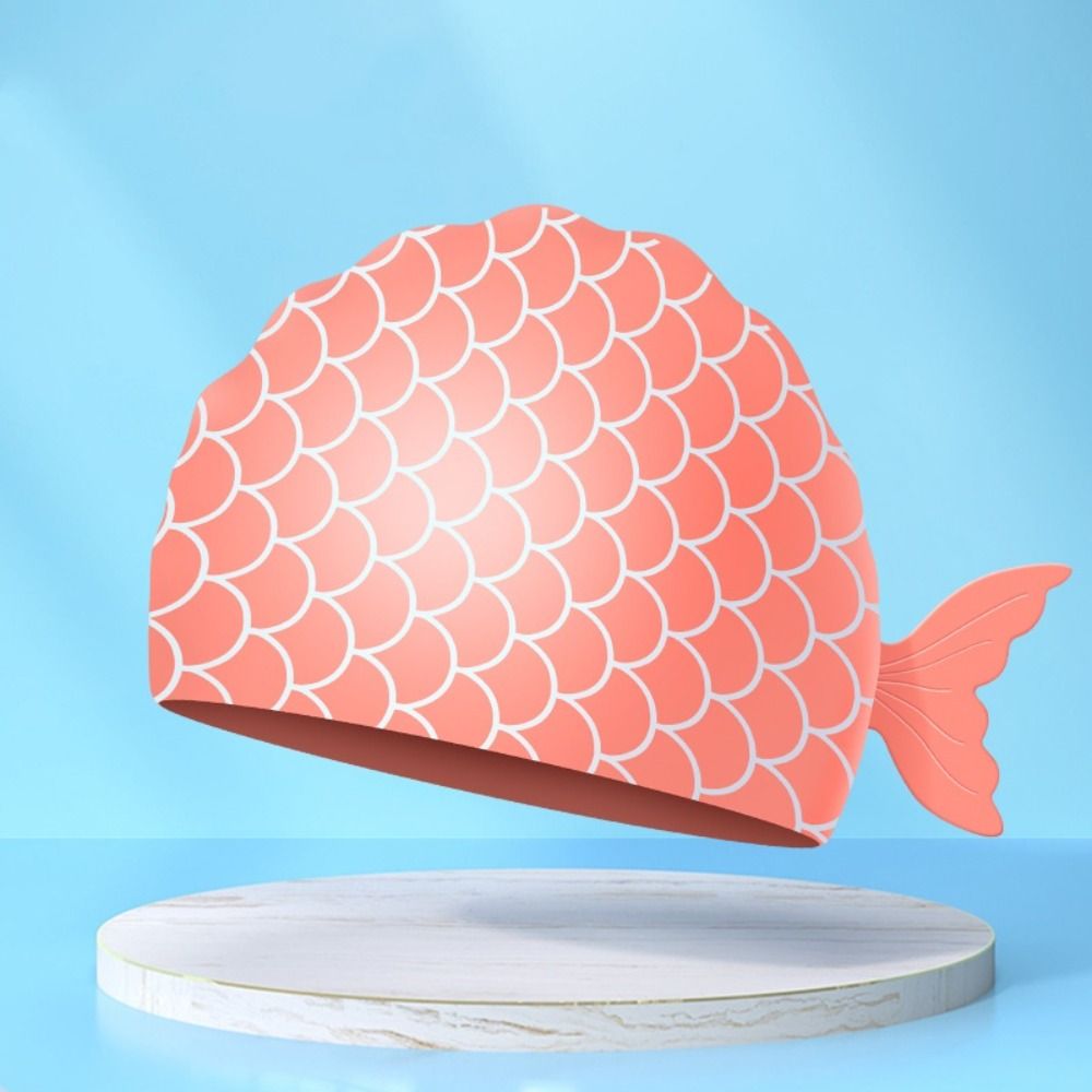 Cute Fish Children Swim Cap Ca – Swim Hat Silicone recenzja i cena