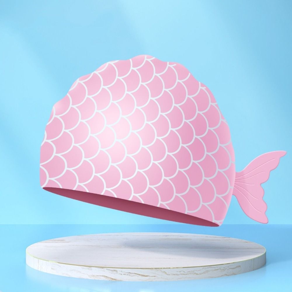 Cute Fish Children Swim Cap Ca – Swim Hat Silicone recenzja i cena
