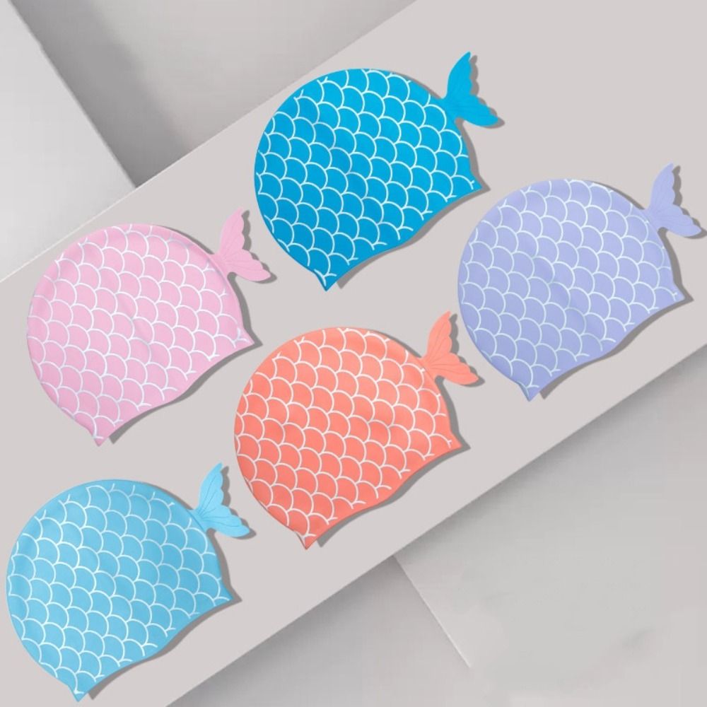 Cute Fish Children Swim Cap Ca – Swim Hat Silicone recenzja i cena