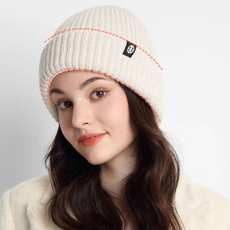Solid Knit Beanie Hat for Men  – Beanie Cuffed Knit recenzja i cena