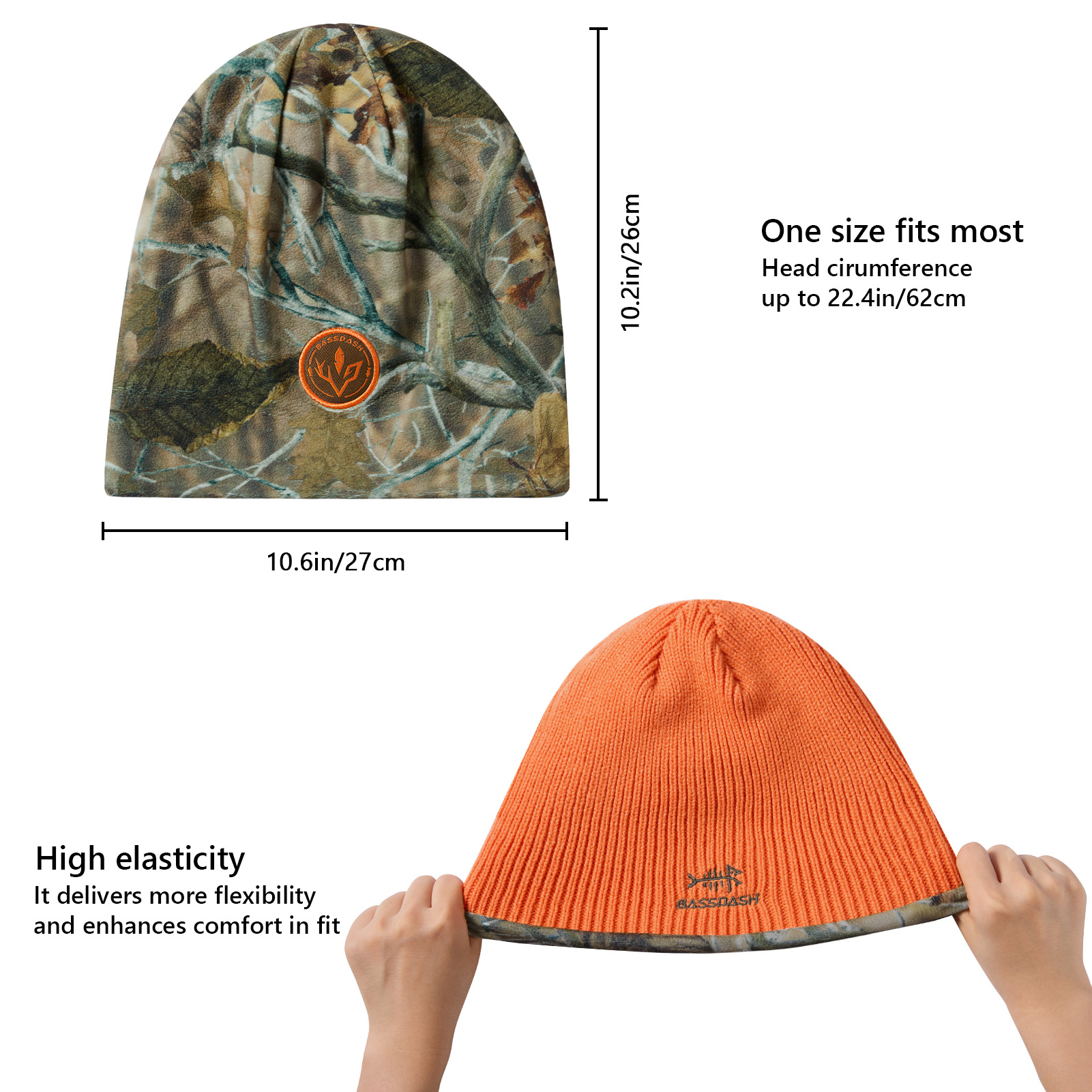 BASSDASH Reversible Windproof  – Beanie Cuffed Knit recenzja i cena