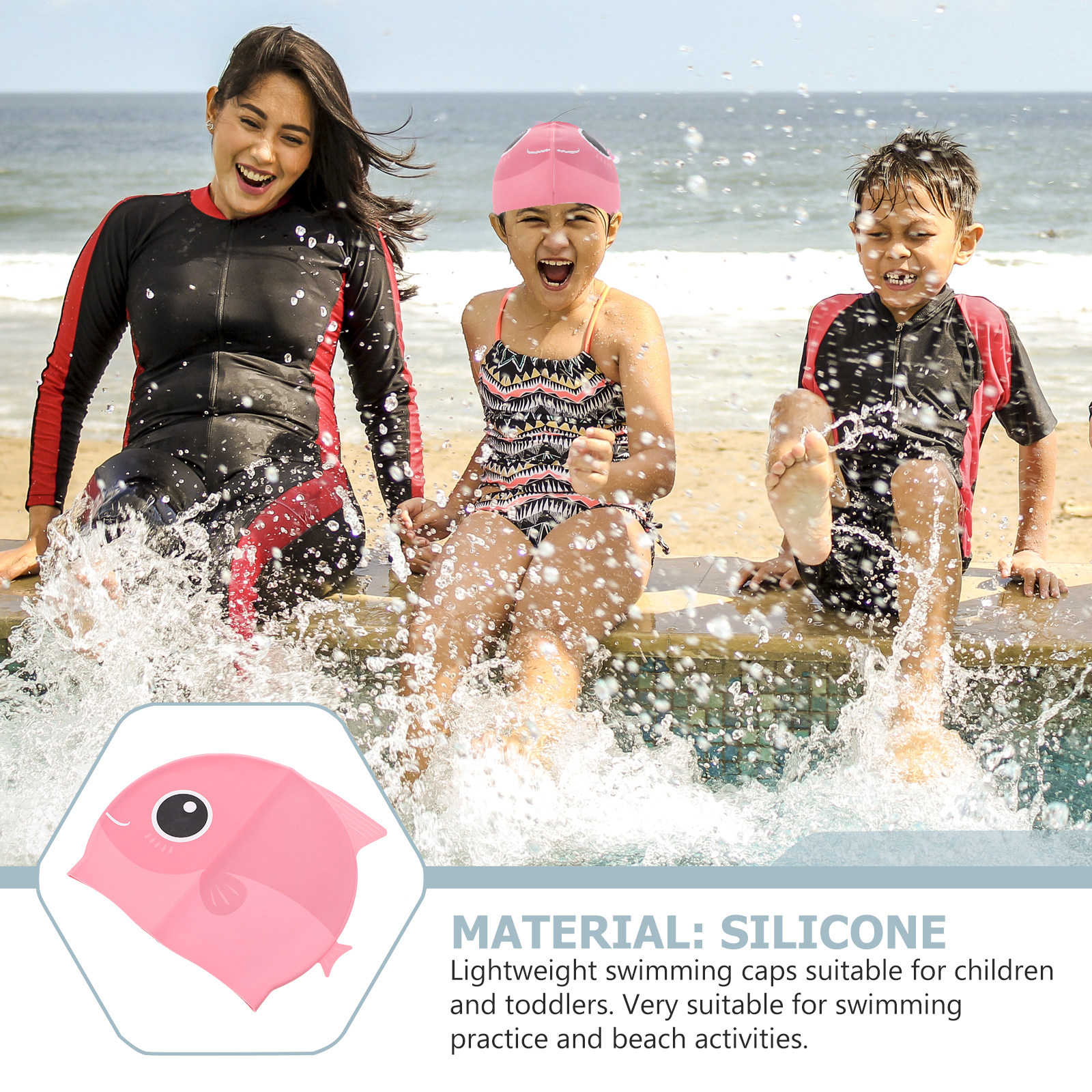 Silicone Swim Cap Cartoon Swim – Swim Hat Silicone recenzja i cena