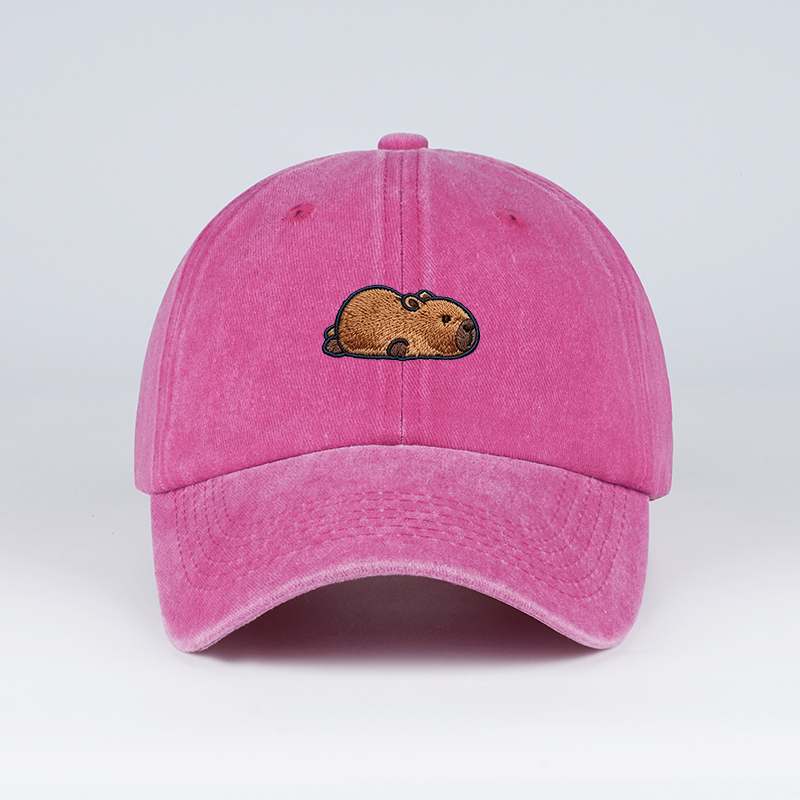 Multi-color Washed Capybara Em – Baseball Cap Structured recenzja i cena