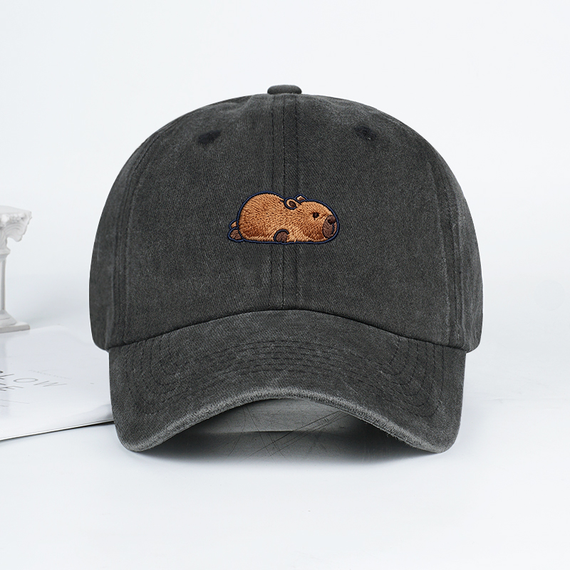 Multi-color Washed Capybara Em – Baseball Cap Structured recenzja i cena