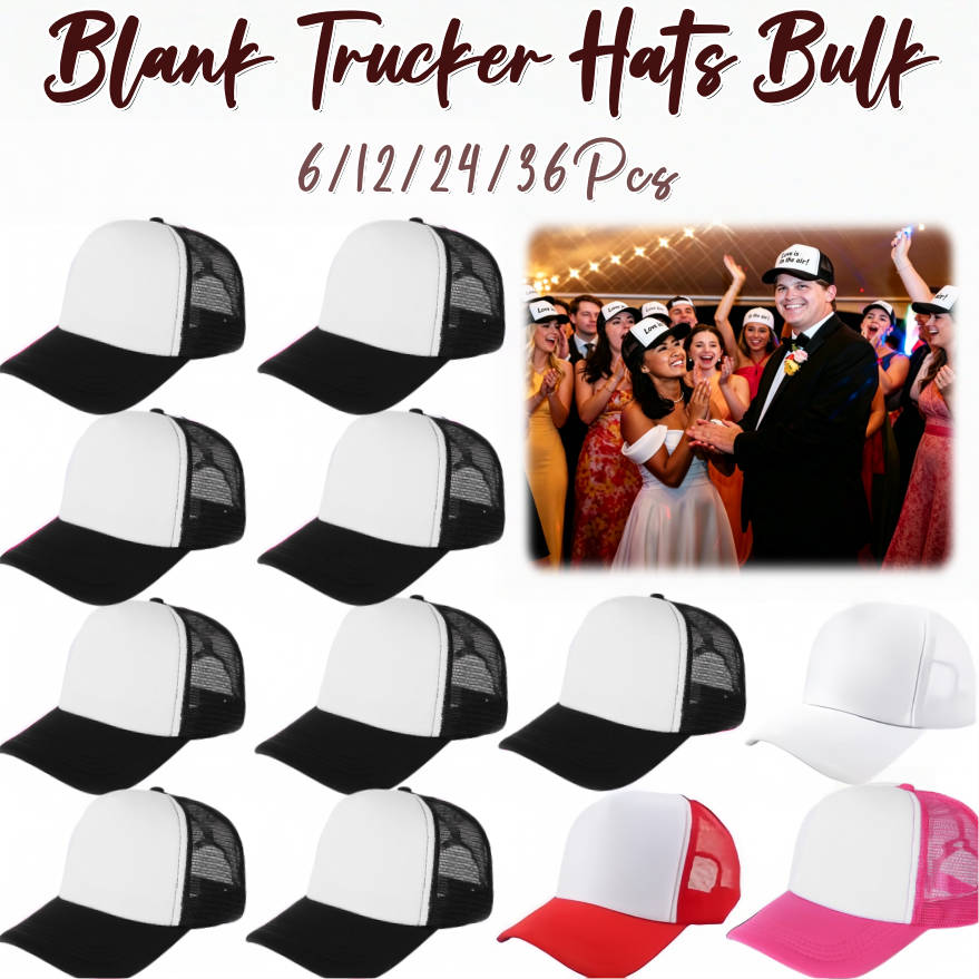 6-36Pcs Blank Trucker Hats Bul – Trucker Cap Mesh recenzja i cena
