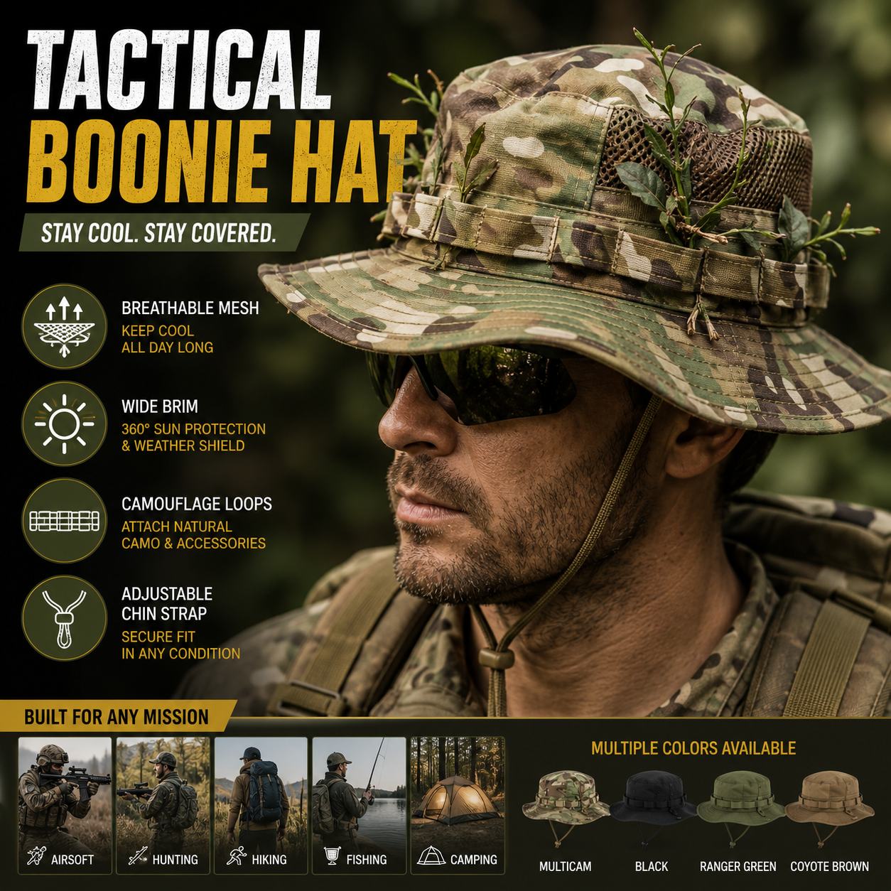 MC Camouflage Boonie Hat Men W – Boonie Hat Tactical recenzja i cena