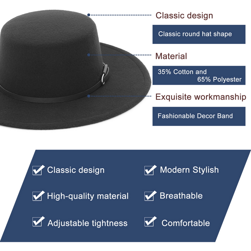 Elegant Wide Brim Fedora Hat f – Fedora Hat Wool recenzja i cena
