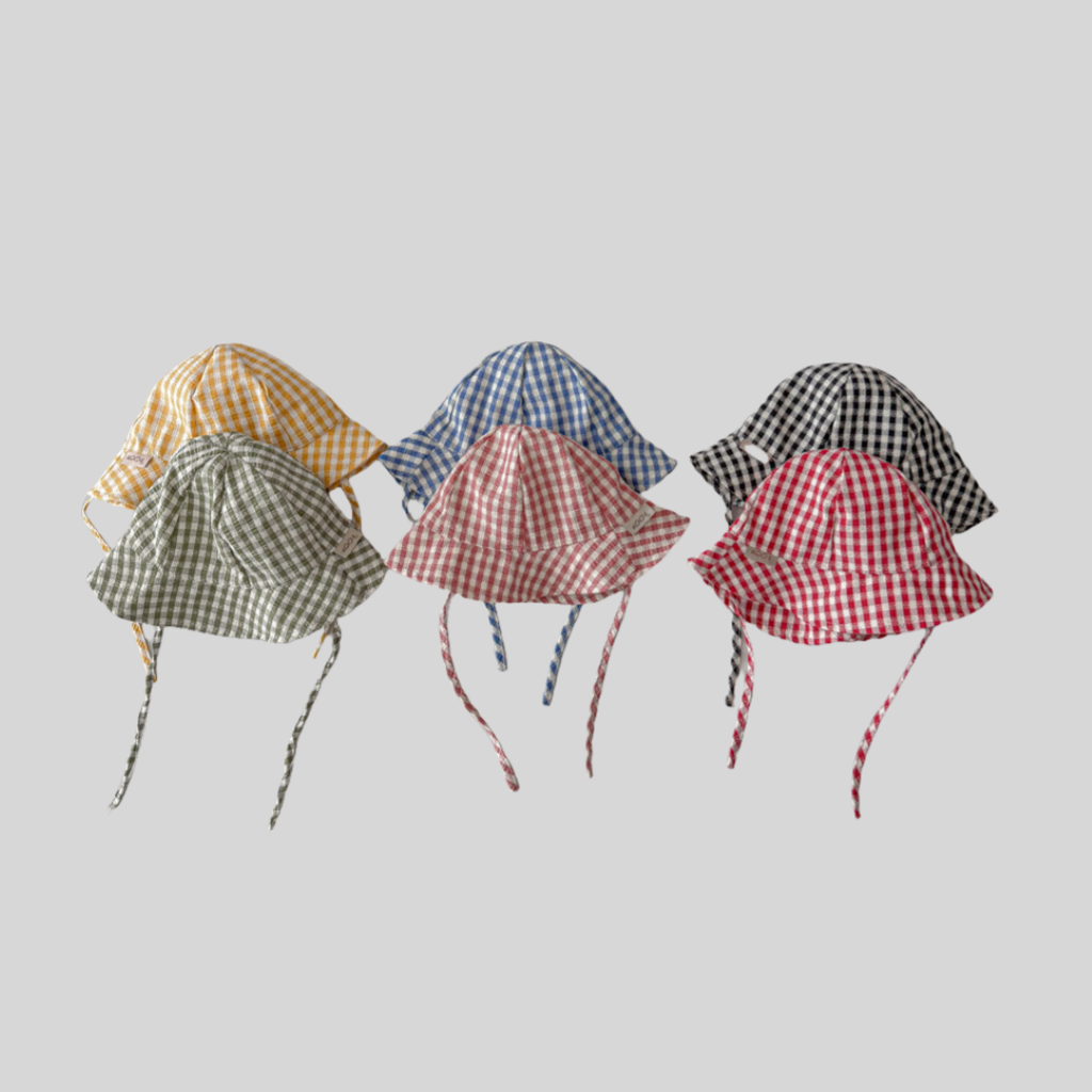 Ins Style Plaid Baby Bucket Ha – Bucket Hat Cotton recenzja i cena
