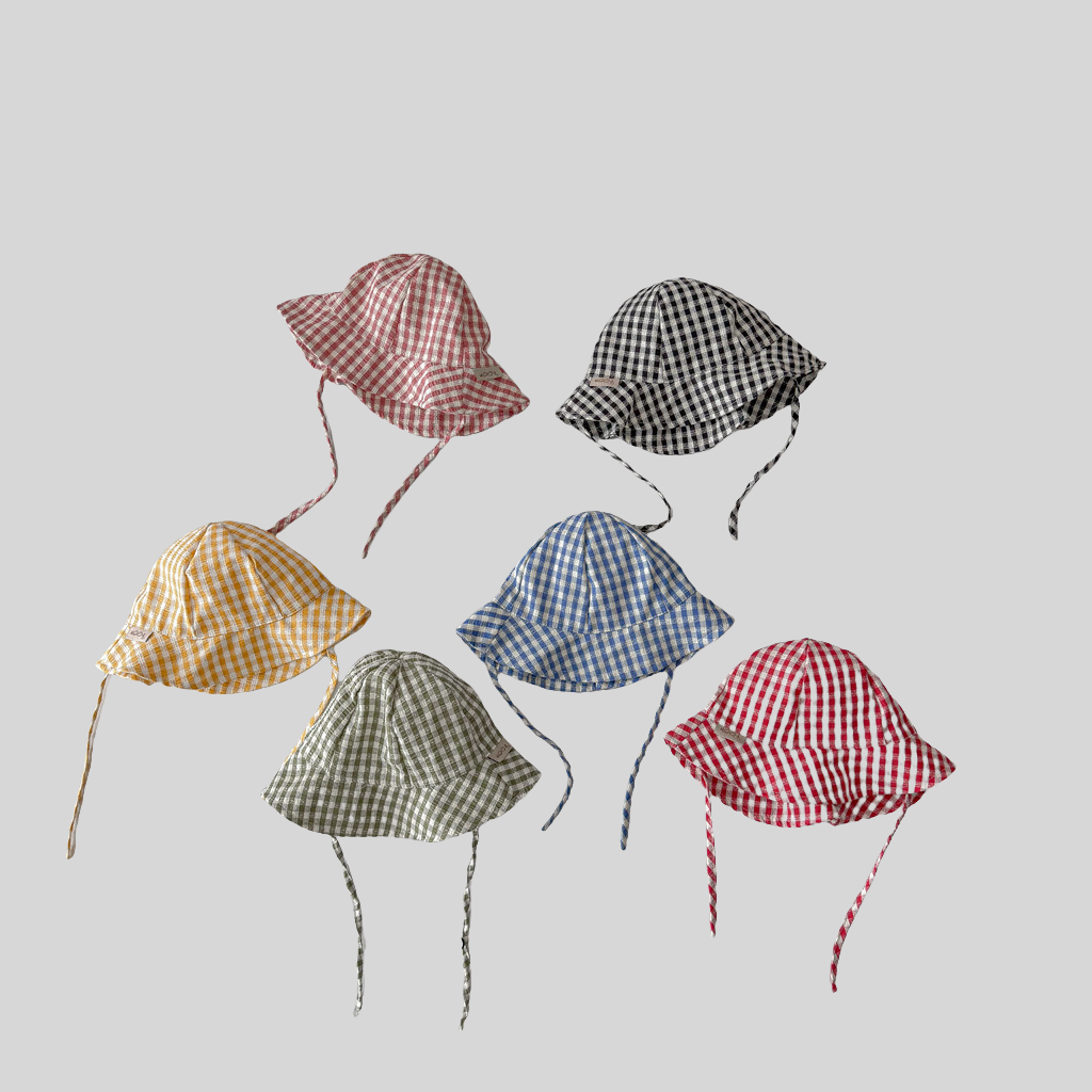 Ins Style Plaid Baby Bucket Ha – Bucket Hat Cotton recenzja i cena